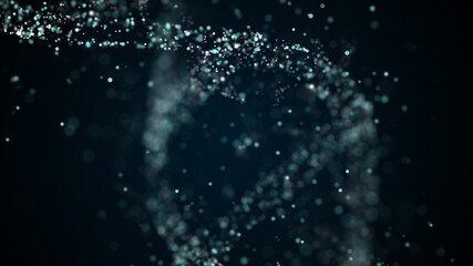 Artificial dna structure with shining light particles