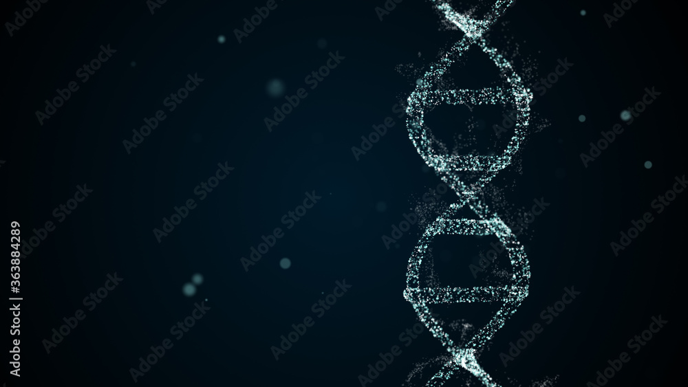 Poster analysis of dna structure in digital space.