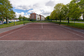 Tennis court suburb