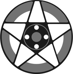 Car rim icon.