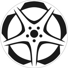 Car rim icon.