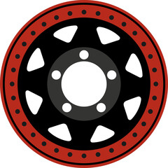 Car rim icon.