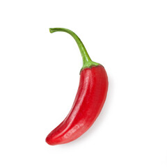red hot chili pepper, isolated on white background