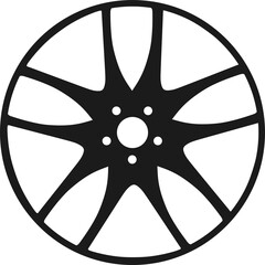 Car rim icon.