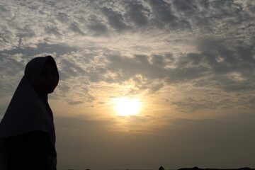 Fototapeta premium silhouette of a man