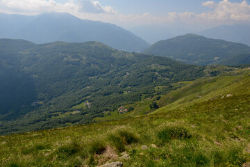View at Gola di Lango on Capriasca valley in Switzerland