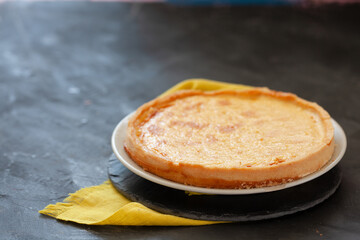 French Custard Pie on a tray