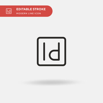 Indesign Simple vector icon. Illustration symbol design template for web mobile UI element. Perfect color modern pictogram on editable stroke. Indesign icons for your business project