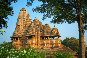 Fototapeta na wymiar Western Group of Temples, Khajuraho, Madhya Pradesh, India. it's an UNESCO world heritage site.