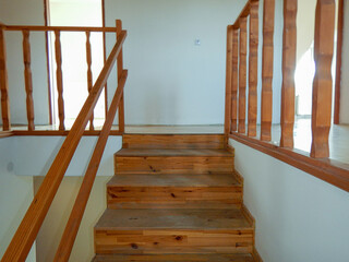 Obraz premium The stairs. Architecture detail. Artistic look in colors.