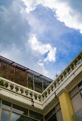 Blue sky in above the city buildings