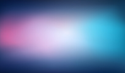 Abstract Blurred blue purple pink background. Soft dark to light gradient backdrop with place for text. Vector illustration for your graphic design, banner, poster