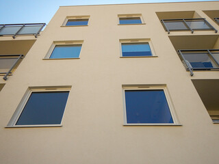 Typical modern architecture in Poland. Artistic look in colors.