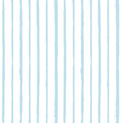 Hand drawn striped pattern, baby blue navy stripe seamless background, childish pastel brush strokes. vector grunge stripes, cute paintbrush line