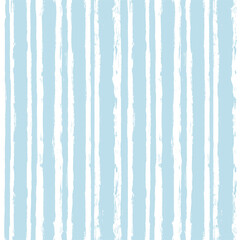 Hand drawn striped pattern, baby blue navy stripe seamless background, childish pastel brush strokes. vector grunge stripes, cute paintbrush line