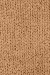 Brown knit textured weave material background