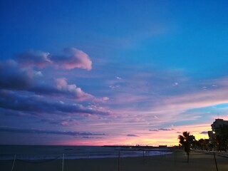 sunset on the beach