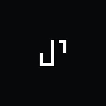 Minimal elegant monogram art logo. Outstanding professional trendy awesome artistic SJ JS initial based Alphabet icon logo. Premium Business logo white color on black background 