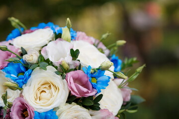 close up of wedding bouquet