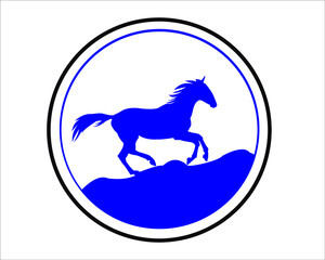 horse silhouette vector illustration