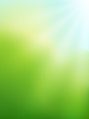 Abstract green gradient background. Nature blurred backdrop with sunlight. Vector illustration. Ecology concept for your graphic design, banner, website or poster