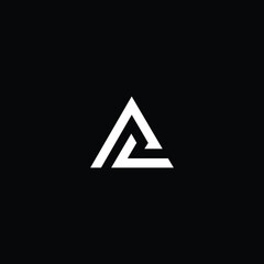 Minimal elegant monogram art logo. Outstanding professional trendy awesome artistic AP PA initial based Alphabet icon logo. Premium Business logo white color on black background 
