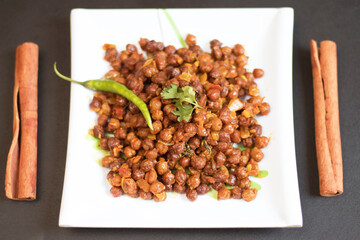 Kala Chana or Black chickpeas dry recepie