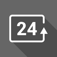 Fototapeta premium 48 hours on white background. flat style. 48 hours sign. simple pictogram for your web site design, logo, app, UI. 48 hours symbol. turn around time icon with circular arrow.