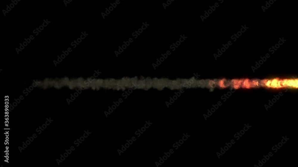 Aufkleber shockwave power fire meteor comet/ 4k animation of a powerful fire comet with speed explosion wave e