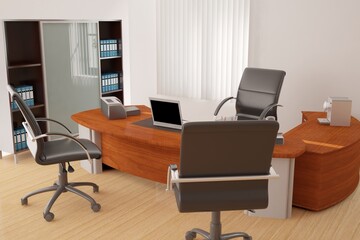 Modern interior design. 3D illustration