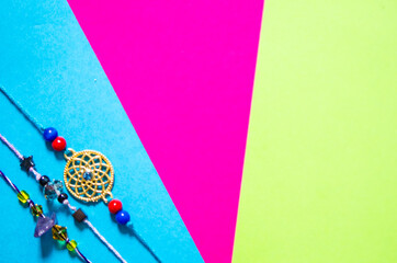 Blue Pink and Green backgound