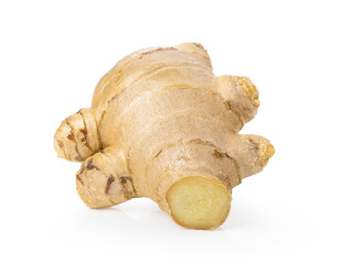 fresh ginger on white background