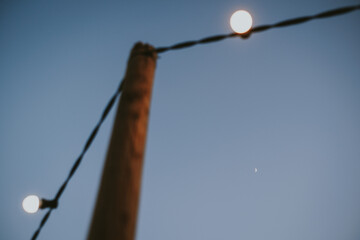 lantern on a blue sky
