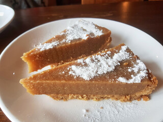 Delicious piece of cake on a plate