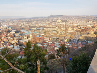 Panorama of Georgia capital Tbilisi 