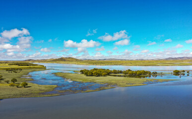 The first bend of the Yellow River 9 in Zoigê County autumn of Northwest China