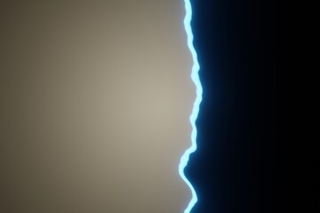 paper frame magic fire burning on black background 3d rendering