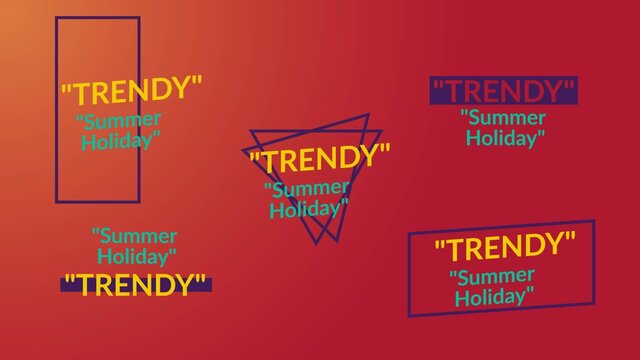 Stylish Colorful Summer Title