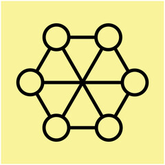 Network monitoring or social network line art vector icon for apps and websites. Can be used for Web, Mobile, Infographic and Print. EPS 10 Vector illustration. 