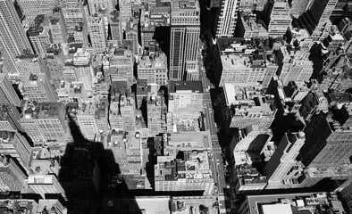 Full Frame Shot Of Cityscape With The Shade Of Empire State Building