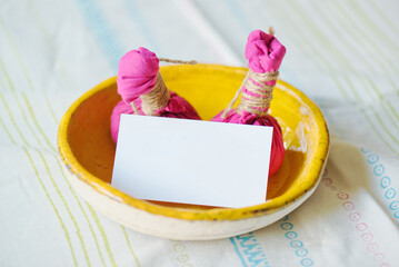 Ayurveda massage powder pads - Kizhi. Body care. Spa body massage treatment.