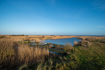 Fjord Landschaft in Dänemark, Ringkøbing Fjord
