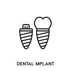 dental implant vector icon. dental implant sign symbol. Modern simple icon element for your design	