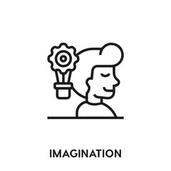 imagination vector icon. imagination sign symbol. Modern simple icon element for your design	