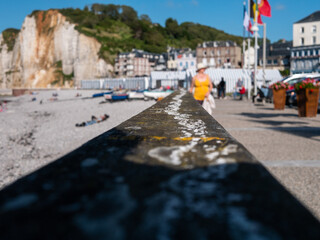 Plage d' Yport en Normandie en France