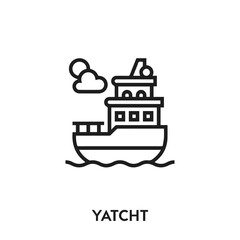 yacht vector icon. yacht sign symbol. Modern simple icon element for your design	