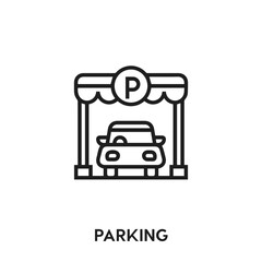 parking vector icon. parking sign symbol. Modern simple icon element for your design	