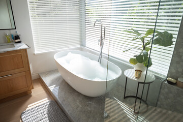Modern interior design of bathroom