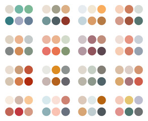 Seamless pattern with color palettes
