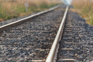railway tracks in the countryside
